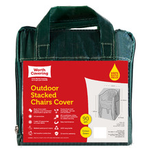 Green Lovell Outdoor Stacked Chairs Cover